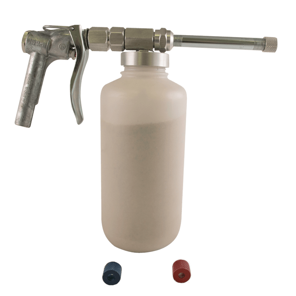 An image of a Tri-Con dry sprayer with plastic container attachment