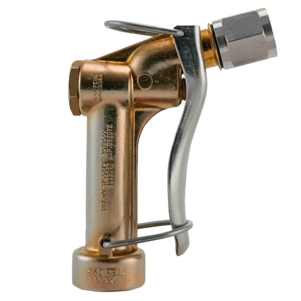 F-C-125 Plated in Trivalent Yellow/Gold Heavy Duty Metal Garden Hose  Sprayer Nozzle with Reversible Sprayer Nozzle