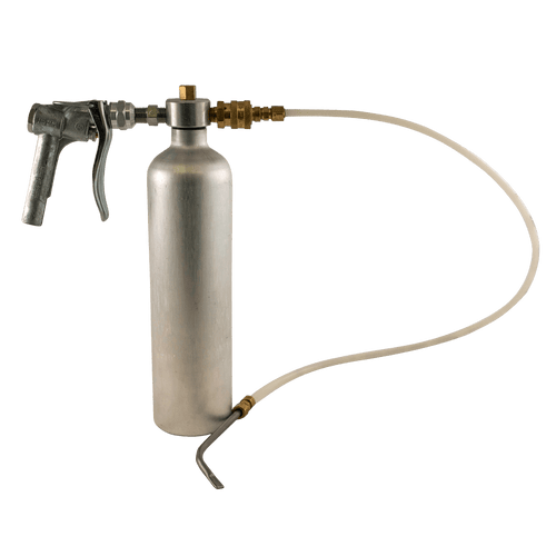 An image of a metal canister with a spray handle and a tube with a 7-inch spray nozzle rod attached to it.