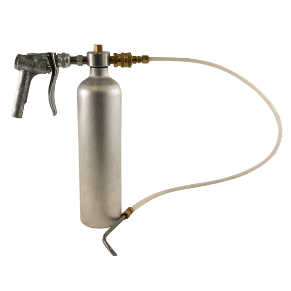 An image of a metal canister with a spray handle and a tube with a 7-inch spray nozzle rod attached to it.